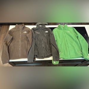 3 women’s small North Face Fleeces